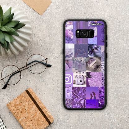Purple Aesthetic Collage - Samsung Galaxy S8+ θήκη