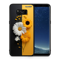 Thumbnail for Θήκη Samsung S8 Yellow Daisies από τη Smartfits με σχέδιο στο πίσω μέρος και μαύρο περίβλημα | Samsung S8 Yellow Daisies case with colorful back and black bezels