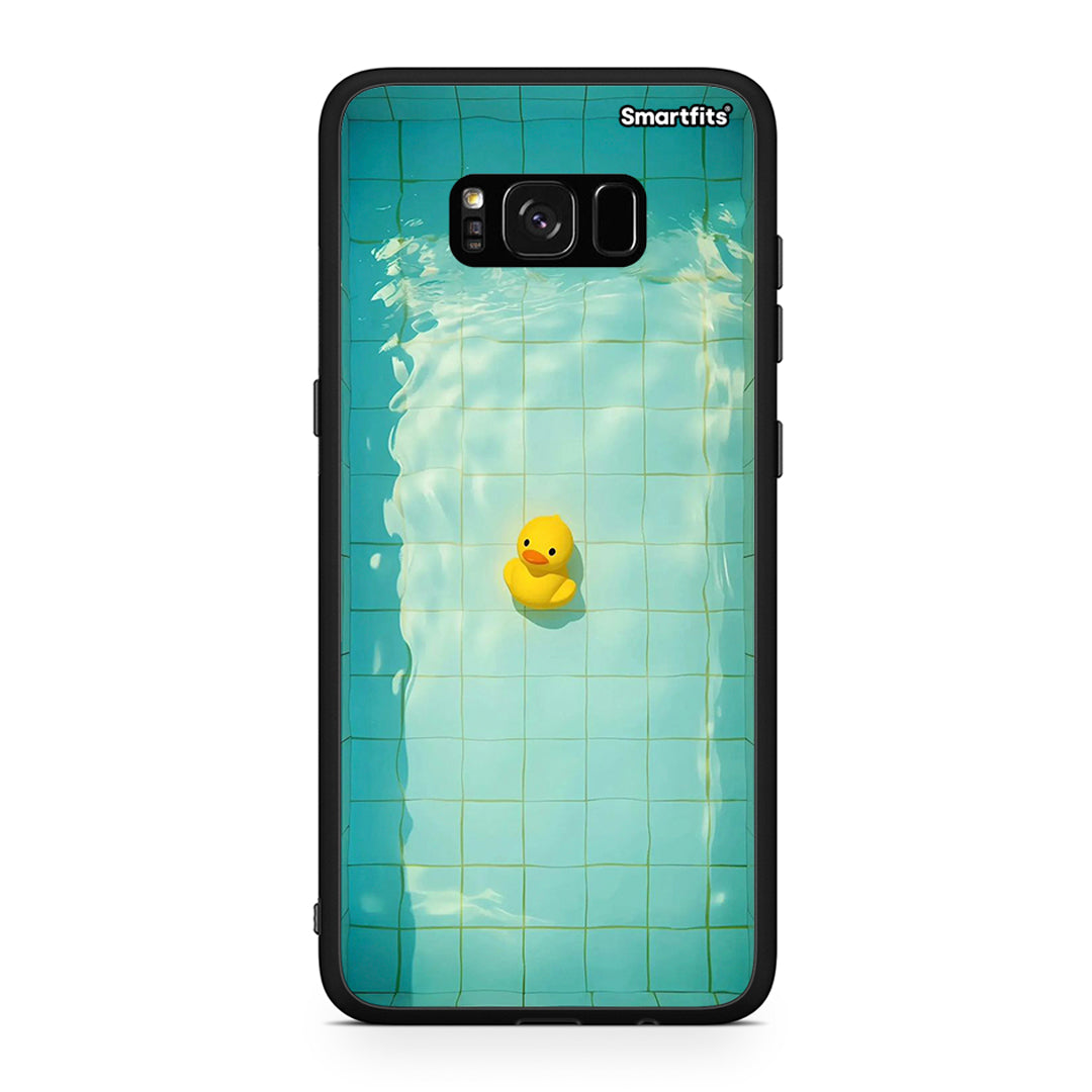 Samsung S8+ Yellow Duck θήκη από τη Smartfits με σχέδιο στο πίσω μέρος και μαύρο περίβλημα | Smartphone case with colorful back and black bezels by Smartfits