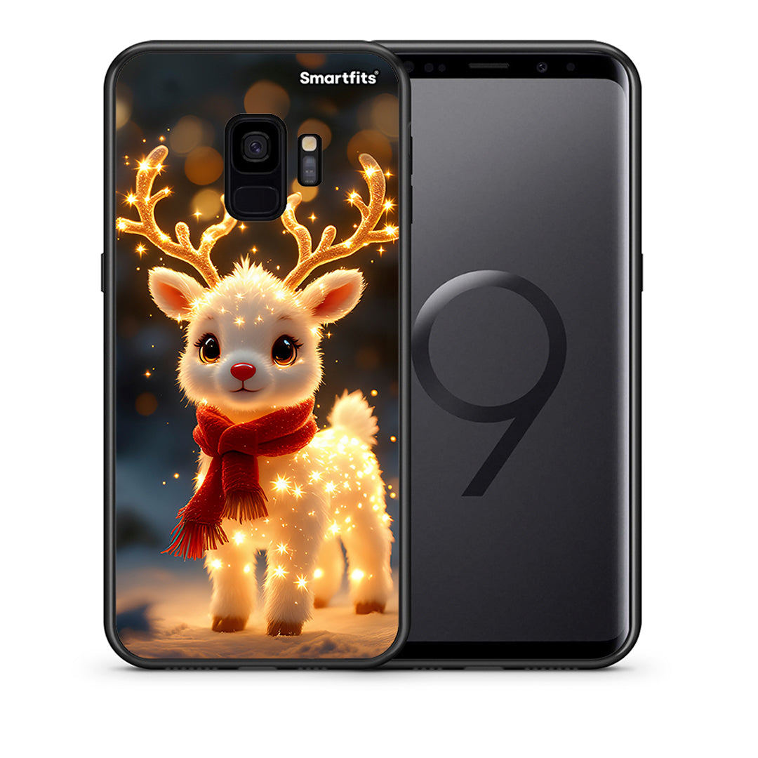 Θήκη Samsung S9 Christmas Cutie από τη Smartfits με σχέδιο στο πίσω μέρος και μαύρο περίβλημα | Samsung S9 Christmas Cutie case with colorful back and black bezels