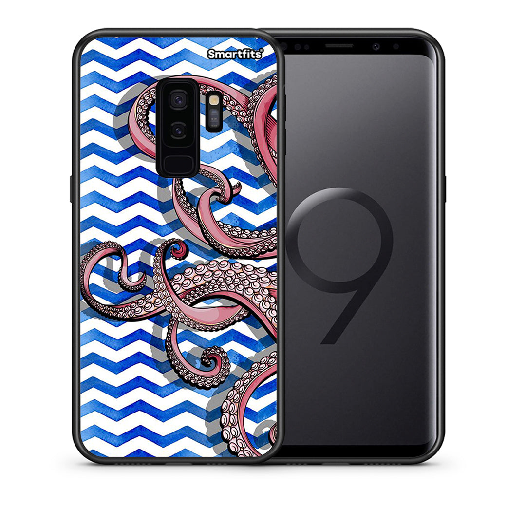 Θήκη Samsung S9 Plus Chevron Devilfish από τη Smartfits με σχέδιο στο πίσω μέρος και μαύρο περίβλημα | Samsung S9 Plus Chevron Devilfish case with colorful back and black bezels