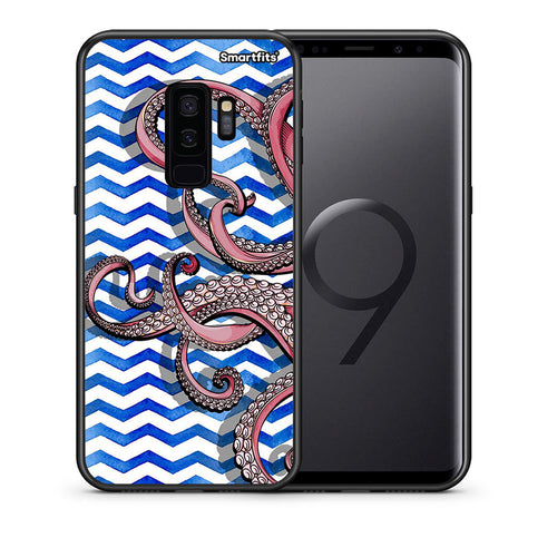 Θήκη Samsung S9 Plus Chevron Devilfish από τη Smartfits με σχέδιο στο πίσω μέρος και μαύρο περίβλημα | Samsung S9 Plus Chevron Devilfish case with colorful back and black bezels