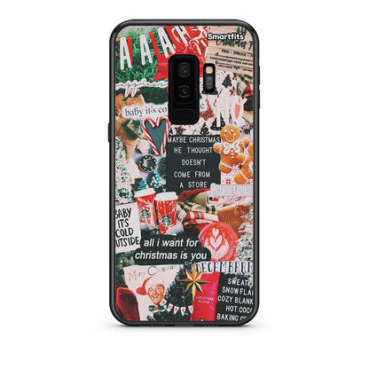 samsung s9 plus Christmas Happiness θήκη από τη Smartfits με σχέδιο στο πίσω μέρος και μαύρο περίβλημα | Smartphone case with colorful back and black bezels by Smartfits