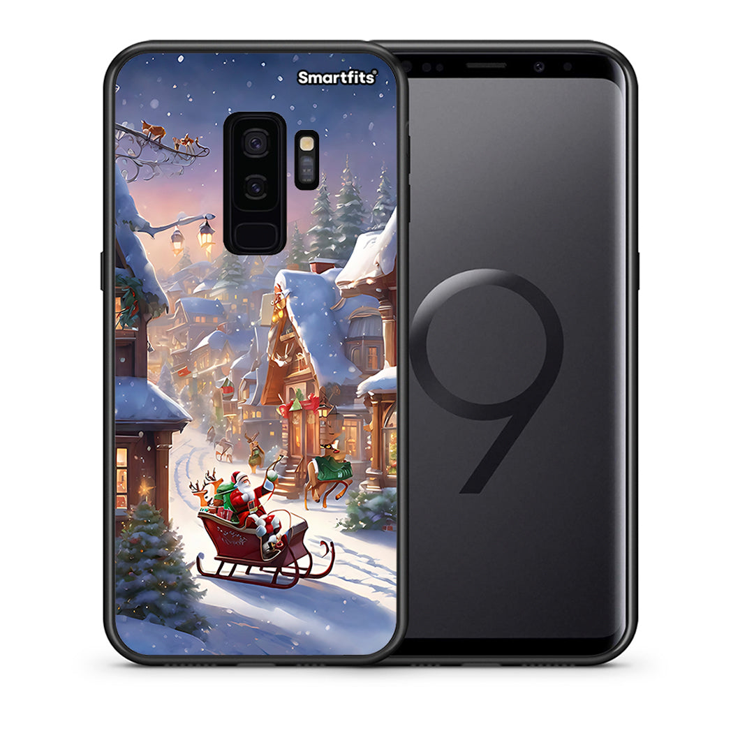 Θήκη Samsung S9 Plus Christmas Snow από τη Smartfits με σχέδιο στο πίσω μέρος και μαύρο περίβλημα | Samsung S9 Plus Christmas Snow case with colorful back and black bezels