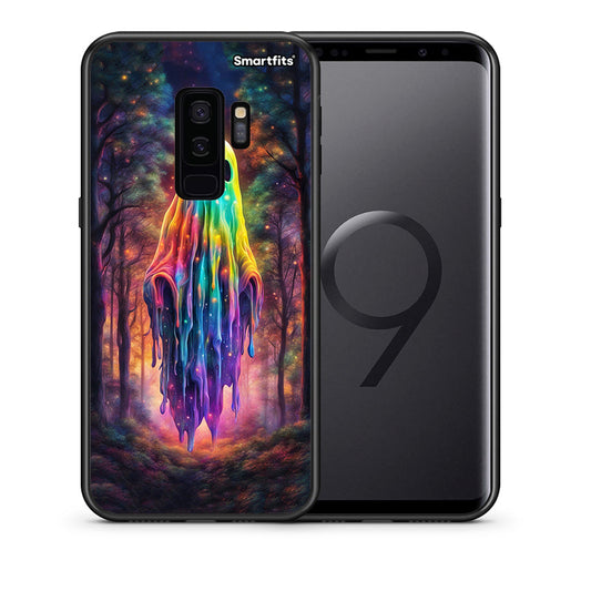 Θήκη Samsung S9 Plus Halloween Ghost από τη Smartfits με σχέδιο στο πίσω μέρος και μαύρο περίβλημα | Samsung S9 Plus Halloween Ghost case with colorful back and black bezels