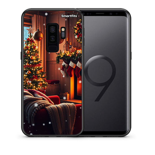 Θήκη Samsung S9 Plus Home For Christmas από τη Smartfits με σχέδιο στο πίσω μέρος και μαύρο περίβλημα | Samsung S9 Plus Home For Christmas case with colorful back and black bezels