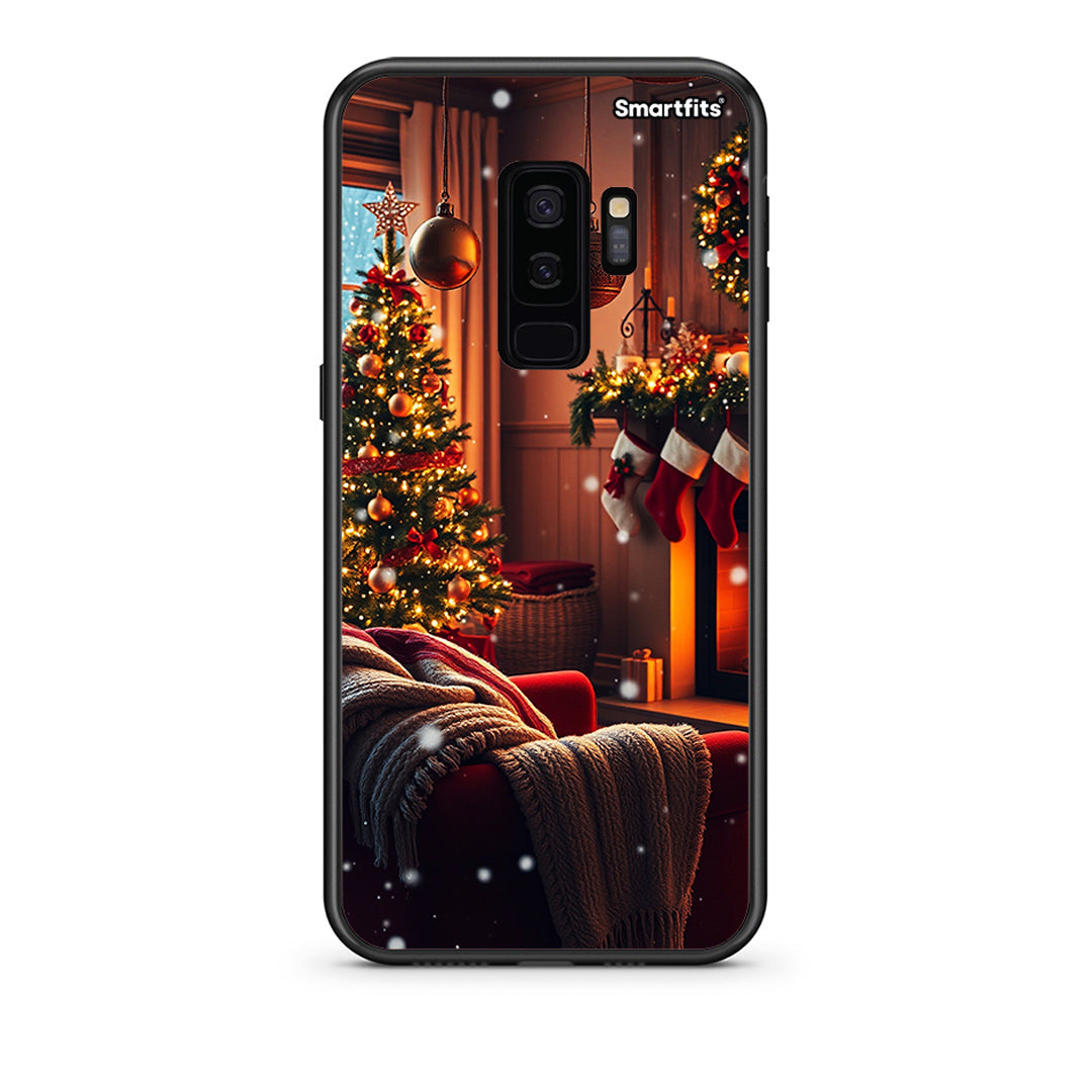 samsung s9 plus Home For Christmas θήκη από τη Smartfits με σχέδιο στο πίσω μέρος και μαύρο περίβλημα | Smartphone case with colorful back and black bezels by Smartfits
