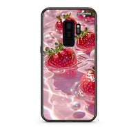 Thumbnail for samsung s9 plus Juicy Strawberries θήκη από τη Smartfits με σχέδιο στο πίσω μέρος και μαύρο περίβλημα | Smartphone case with colorful back and black bezels by Smartfits