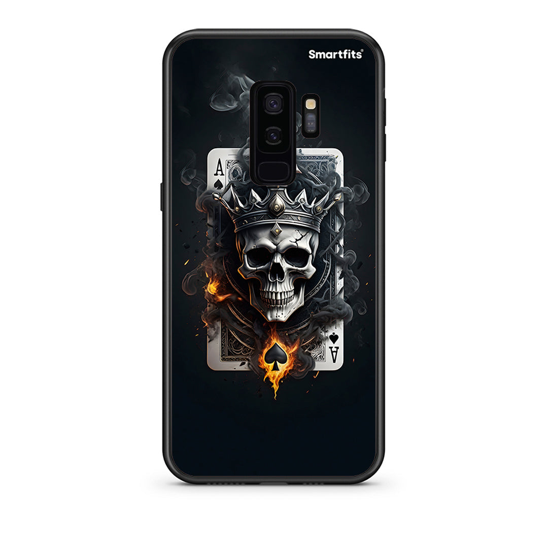 samsung s9 plus Skull King Ace θήκη από τη Smartfits με σχέδιο στο πίσω μέρος και μαύρο περίβλημα | Smartphone case with colorful back and black bezels by Smartfits