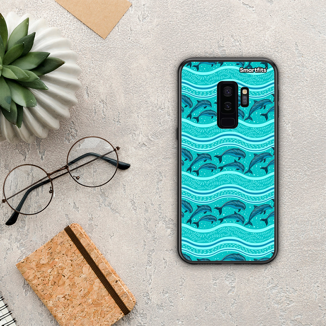 Swimming Dolphins - Samsung Galaxy S9+ θήκη