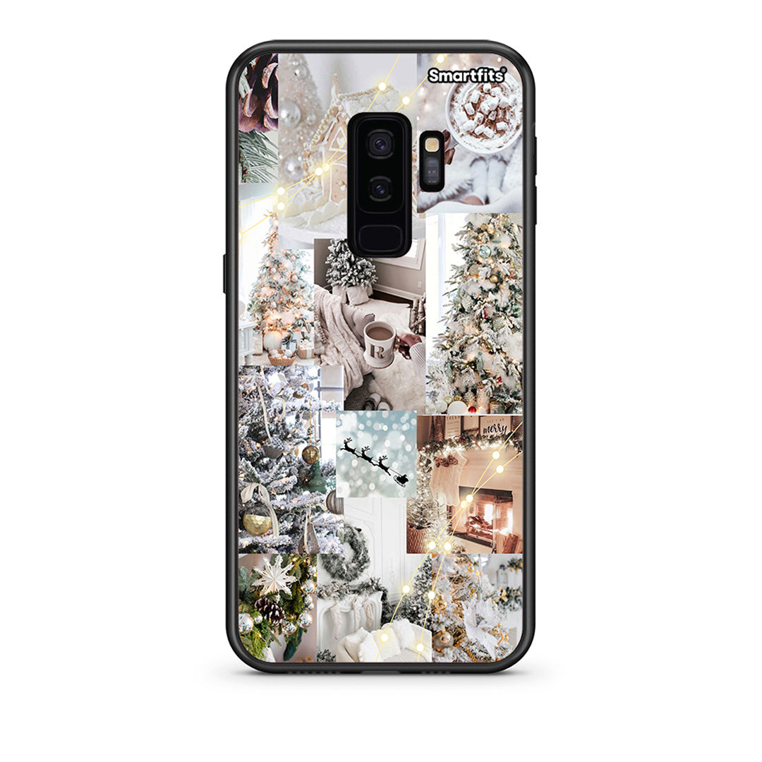 samsung s9 plus White Christmas θήκη από τη Smartfits με σχέδιο στο πίσω μέρος και μαύρο περίβλημα | Smartphone case with colorful back and black bezels by Smartfits