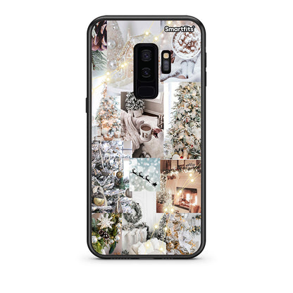 samsung s9 plus White Christmas θήκη από τη Smartfits με σχέδιο στο πίσω μέρος και μαύρο περίβλημα | Smartphone case with colorful back and black bezels by Smartfits