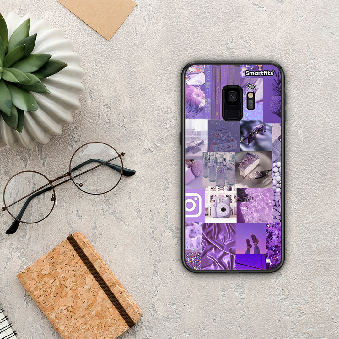 Purple Aesthetic Collage - Samsung Galaxy S9 θήκη