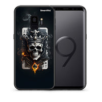 Thumbnail for Θήκη Samsung S9 Skull King Ace από τη Smartfits με σχέδιο στο πίσω μέρος και μαύρο περίβλημα | Samsung S9 Skull King Ace case with colorful back and black bezels