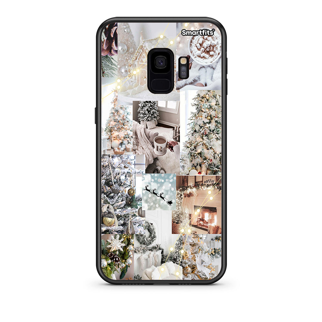 samsung s9 White Christmas θήκη από τη Smartfits με σχέδιο στο πίσω μέρος και μαύρο περίβλημα | Smartphone case with colorful back and black bezels by Smartfits