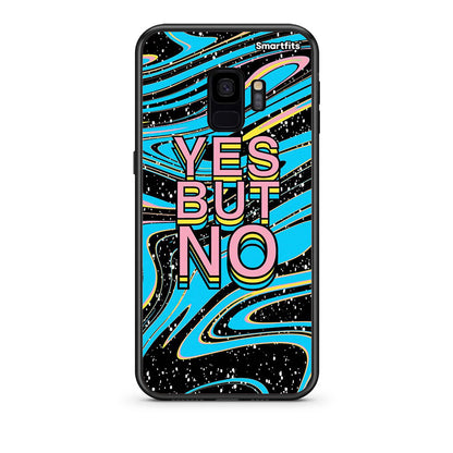 samsung s9 Yes But No θήκη από τη Smartfits με σχέδιο στο πίσω μέρος και μαύρο περίβλημα | Smartphone case with colorful back and black bezels by Smartfits