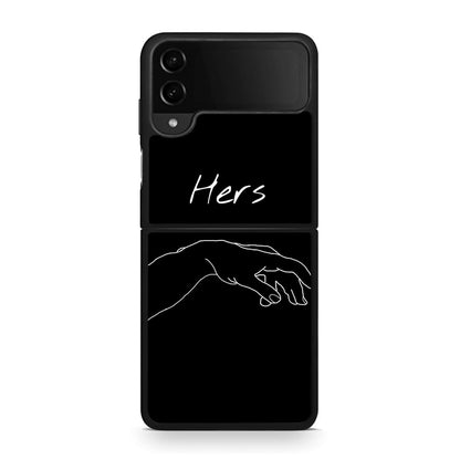 Samsung Galaxy Z Flip4 Aeshetic Love 1 Θήκη Αγίου Βαλεντίνου από τη Smartfits με σχέδιο στο πίσω μέρος και μαύρο περίβλημα | Smartphone case with colorful back and black bezels by Smartfits