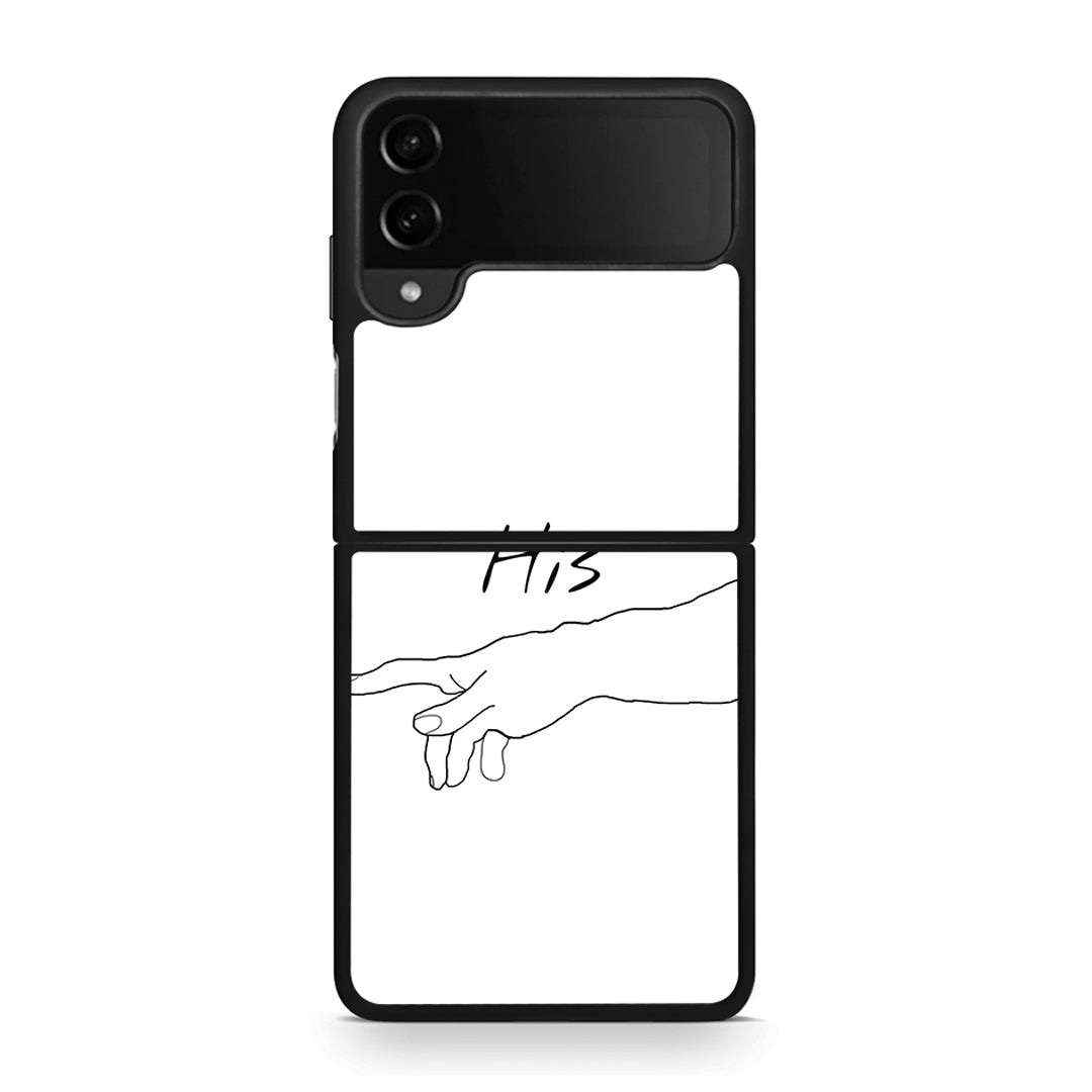 Samsung Galaxy Z Flip4 Aeshetic Love 2 Θήκη Αγίου Βαλεντίνου από τη Smartfits με σχέδιο στο πίσω μέρος και μαύρο περίβλημα | Smartphone case with colorful back and black bezels by Smartfits