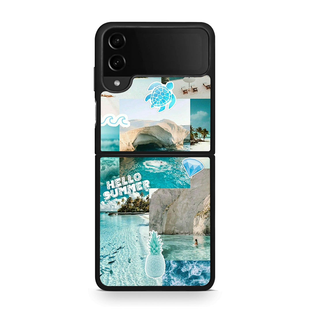 Samsung Galaxy Z Flip4 Aesthetic Summer Θήκη από τη Smartfits με σχέδιο στο πίσω μέρος και μαύρο περίβλημα | Smartphone case with colorful back and black bezels by Smartfits