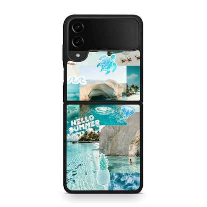 Samsung Galaxy Z Flip4 Aesthetic Summer Θήκη από τη Smartfits με σχέδιο στο πίσω μέρος και μαύρο περίβλημα | Smartphone case with colorful back and black bezels by Smartfits