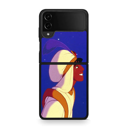 Samsung Galaxy Z Flip4 Alladin And Jasmine Love 1 θήκη από τη Smartfits με σχέδιο στο πίσω μέρος και μαύρο περίβλημα | Smartphone case with colorful back and black bezels by Smartfits