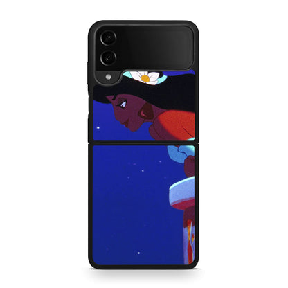 Samsung Galaxy Z Flip4 Alladin And Jasmine Love 2 θήκη από τη Smartfits με σχέδιο στο πίσω μέρος και μαύρο περίβλημα | Smartphone case with colorful back and black bezels by Smartfits