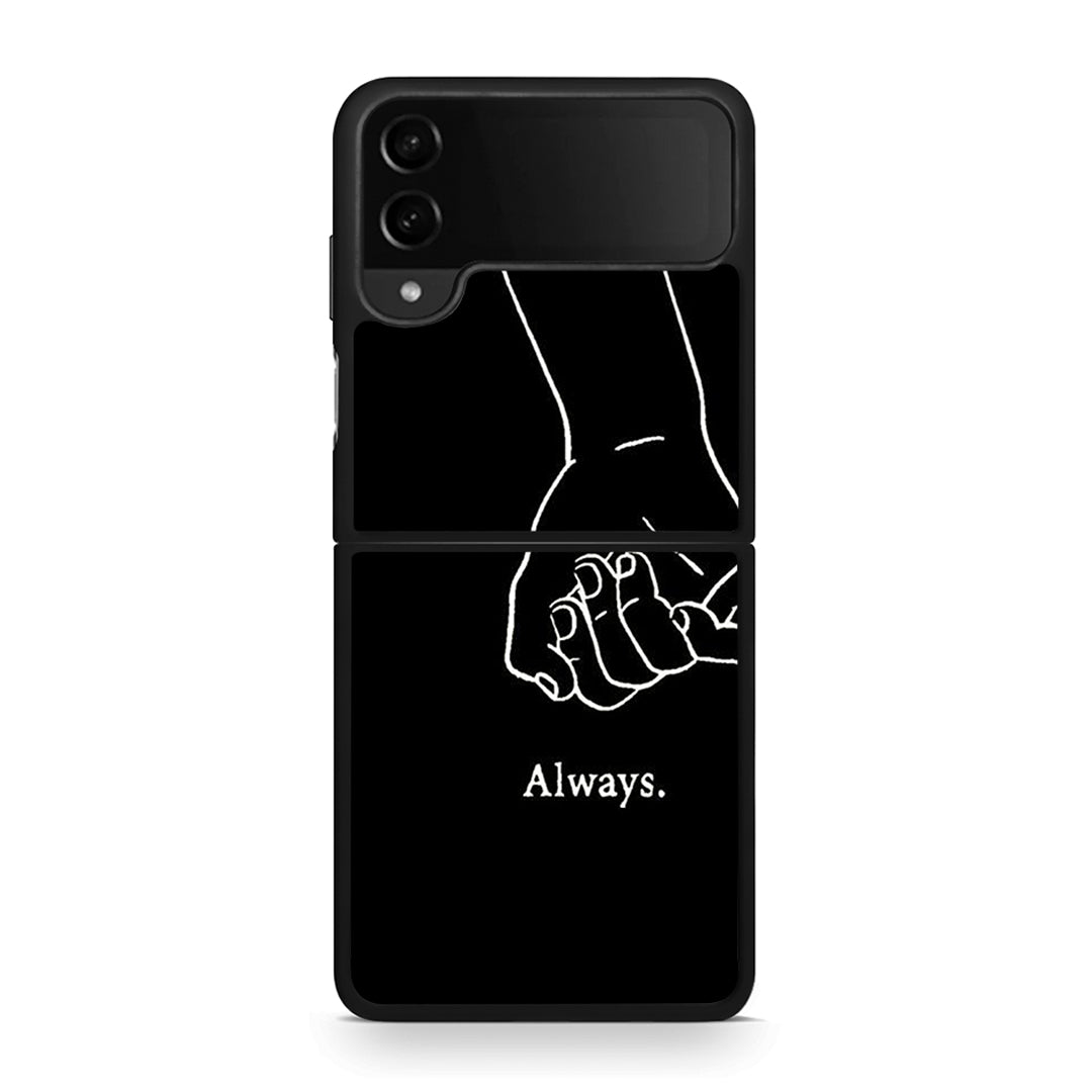 Samsung Galaxy Z Flip4 Always & Forever 1 Θήκη Αγίου Βαλεντίνου από τη Smartfits με σχέδιο στο πίσω μέρος και μαύρο περίβλημα | Smartphone case with colorful back and black bezels by Smartfits