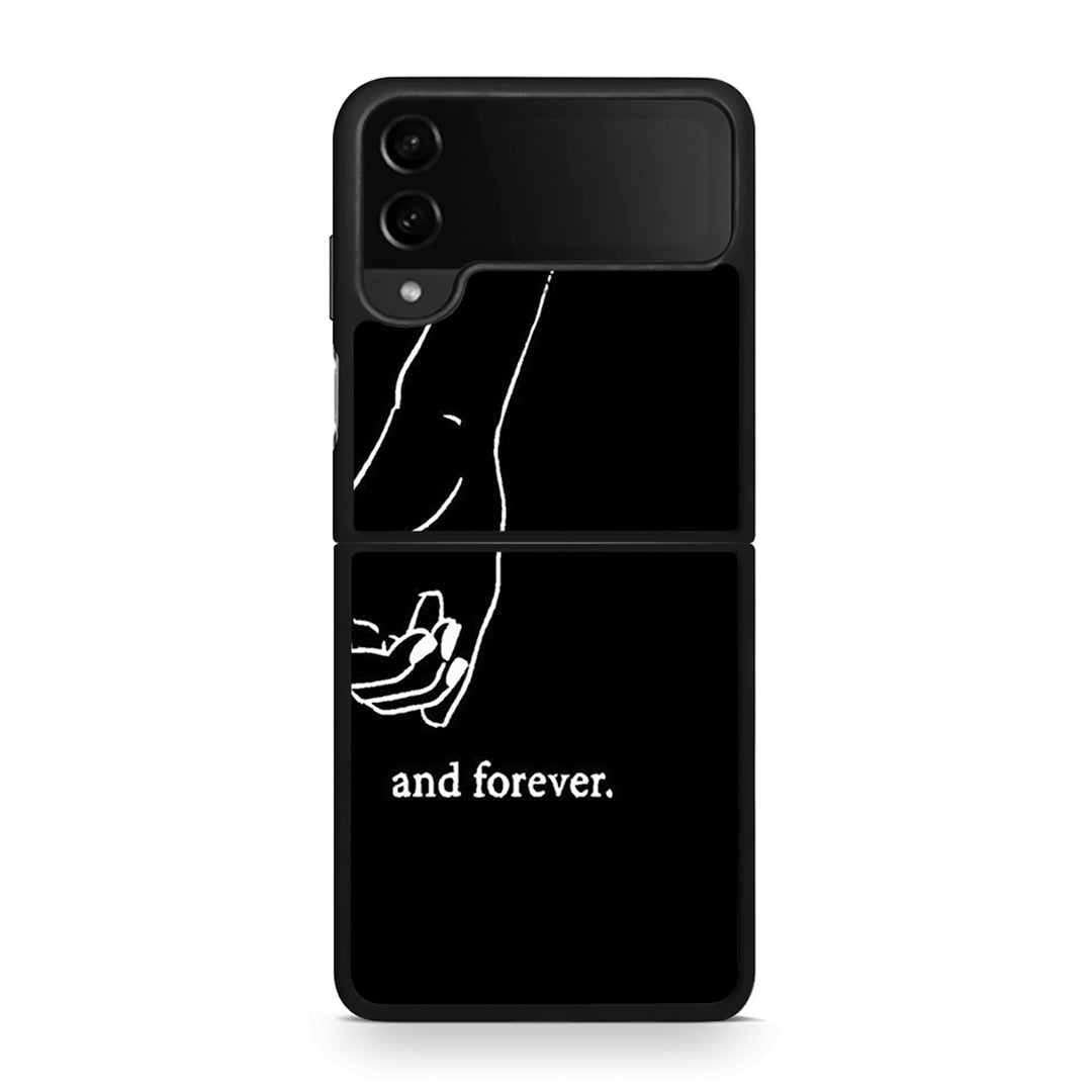 Samsung Galaxy Z Flip4 Always & Forever 2 Θήκη Αγίου Βαλεντίνου από τη Smartfits με σχέδιο στο πίσω μέρος και μαύρο περίβλημα | Smartphone case with colorful back and black bezels by Smartfits