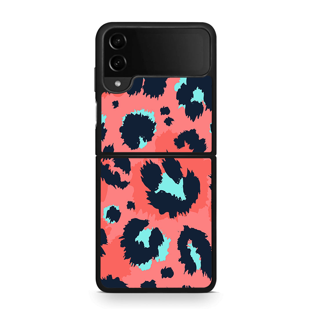 22 - Samsung Galaxy Z Flip4 Pink Leopard Animal case, cover, bumper