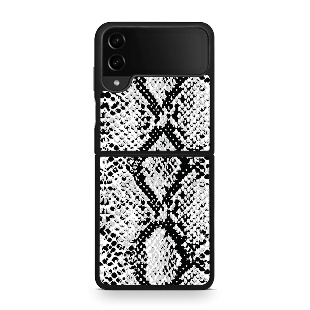 24 - Samsung Galaxy Z Flip4 White Snake Animal case, cover, bumper