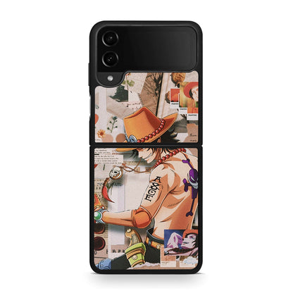 Samsung Galaxy Z Flip4 Anime Collage θήκη από τη Smartfits με σχέδιο στο πίσω μέρος και μαύρο περίβλημα | Smartphone case with colorful back and black bezels by Smartfits