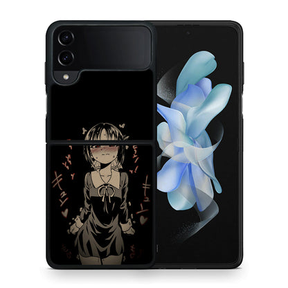 Θήκη Samsung Galaxy Z Flip4 Anime Girl από τη Smartfits με σχέδιο στο πίσω μέρος και μαύρο περίβλημα | Samsung Galaxy Z Flip4 Anime Girl case with colorful back and black bezels
