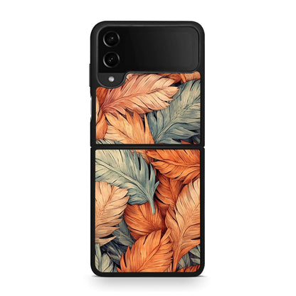 Samsung Galaxy Z Flip4 Autumn Leaves Θήκη από τη Smartfits με σχέδιο στο πίσω μέρος και μαύρο περίβλημα | Smartphone case with colorful back and black bezels by Smartfits