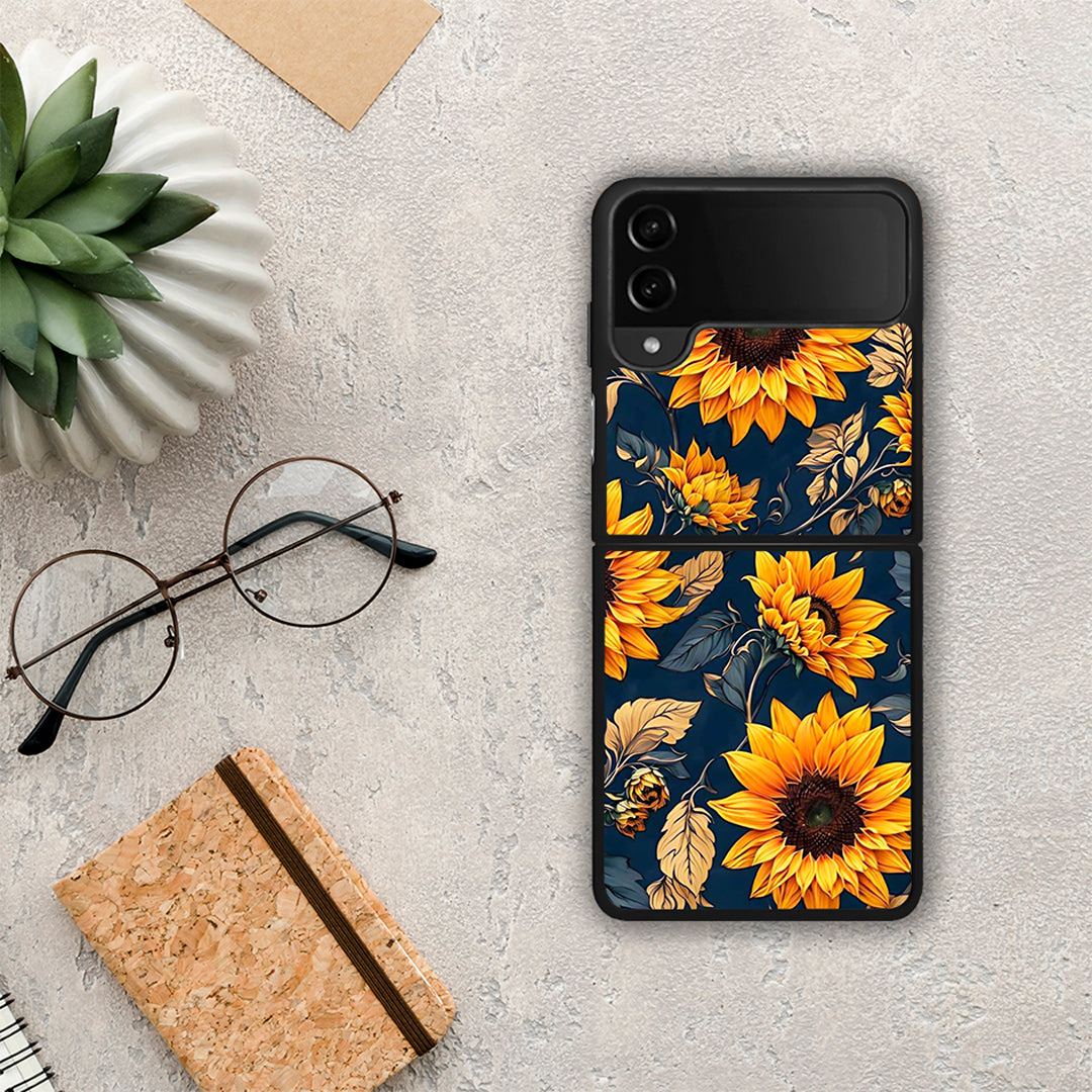 Autumn Sunflowers - Samsung Galaxy Z Flip4 θήκη