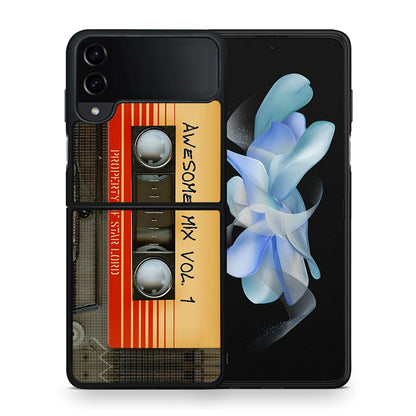 Θήκη Samsung Galaxy Z Flip4 Awesome Mix από τη Smartfits με σχέδιο στο πίσω μέρος και μαύρο περίβλημα | Samsung Galaxy Z Flip4 Awesome Mix case with colorful back and black bezels