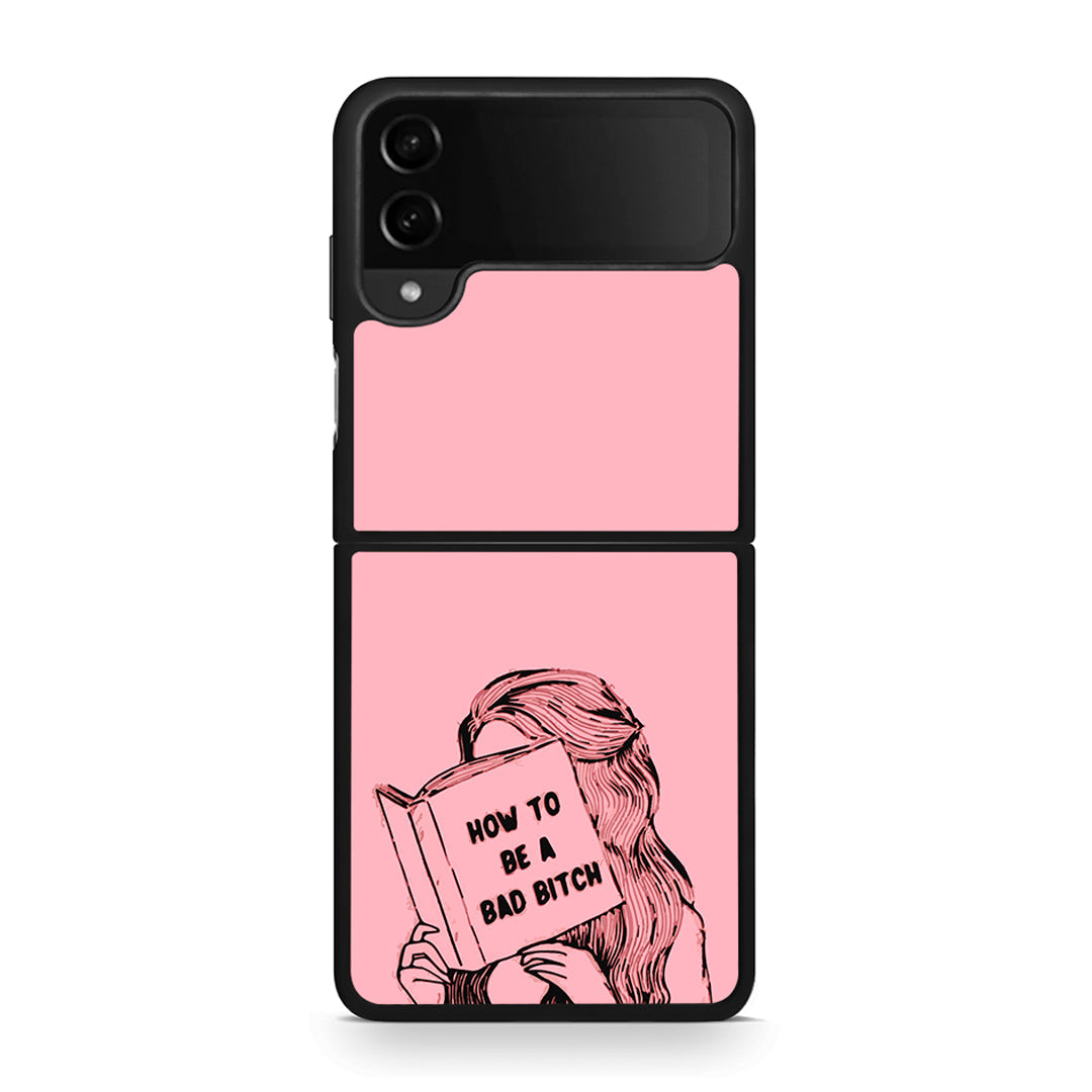 Samsung Galaxy Z Flip4 Bad Bitch θήκη από τη Smartfits με σχέδιο στο πίσω μέρος και μαύρο περίβλημα | Smartphone case with colorful back and black bezels by Smartfits