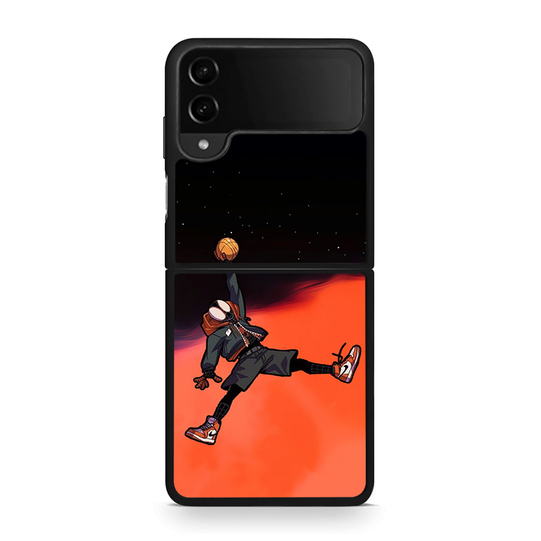 Samsung Galaxy Z Flip4 Basketball Hero θήκη από τη Smartfits με σχέδιο στο πίσω μέρος και μαύρο περίβλημα | Smartphone case with colorful back and black bezels by Smartfits