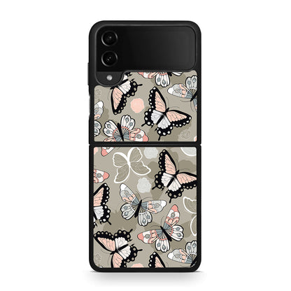 135 - Samsung Galaxy Z Flip4 Butterflies Boho case, cover, bumper