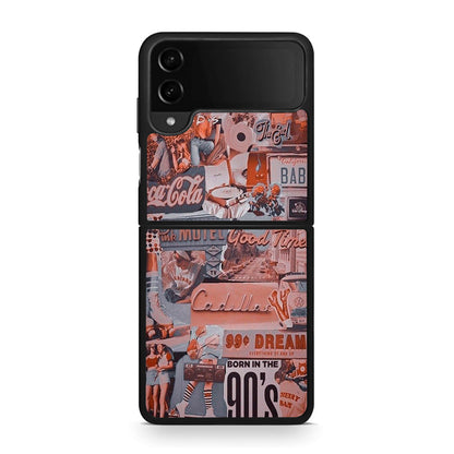 Samsung Galaxy Z Flip4 Born In 90s θήκη από τη Smartfits με σχέδιο στο πίσω μέρος και μαύρο περίβλημα | Smartphone case with colorful back and black bezels by Smartfits