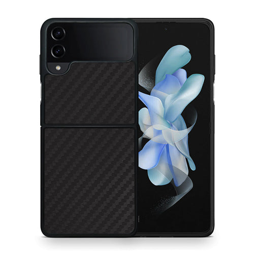 Θήκη Samsung Galaxy Z Flip4 Carbon Black από τη Smartfits με σχέδιο στο πίσω μέρος και μαύρο περίβλημα | Samsung Galaxy Z Flip4 Carbon Black case with colorful back and black bezels