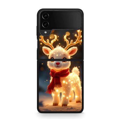 Samsung Galaxy Z Flip4 Christmas Cutie θήκη από τη Smartfits με σχέδιο στο πίσω μέρος και μαύρο περίβλημα | Smartphone case with colorful back and black bezels by Smartfits
