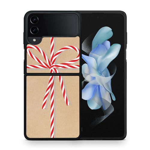 Θήκη Samsung Galaxy Z Flip4 Christmas Gift από τη Smartfits με σχέδιο στο πίσω μέρος και μαύρο περίβλημα | Samsung Galaxy Z Flip4 Christmas Gift case with colorful back and black bezels