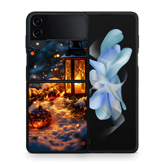 Θήκη Samsung Galaxy Z Flip4 Christmas Ornaments από τη Smartfits με σχέδιο στο πίσω μέρος και μαύρο περίβλημα | Samsung Galaxy Z Flip4 Christmas Ornaments case with colorful back and black bezels