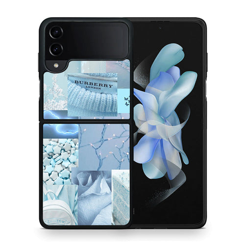 Θήκη Samsung Galaxy Z Flip4 Ciel Aesthetic Collage από τη Smartfits με σχέδιο στο πίσω μέρος και μαύρο περίβλημα | Samsung Galaxy Z Flip4 Ciel Aesthetic Collage case with colorful back and black bezels