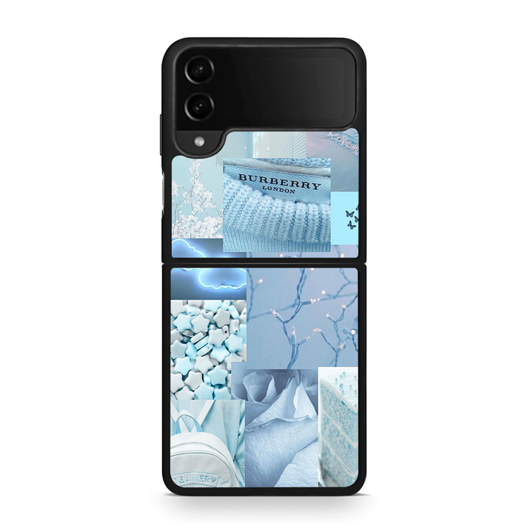 Samsung Galaxy Z Flip4 Ciel Aesthetic Collage θήκη από τη Smartfits με σχέδιο στο πίσω μέρος και μαύρο περίβλημα | Smartphone case with colorful back and black bezels by Smartfits