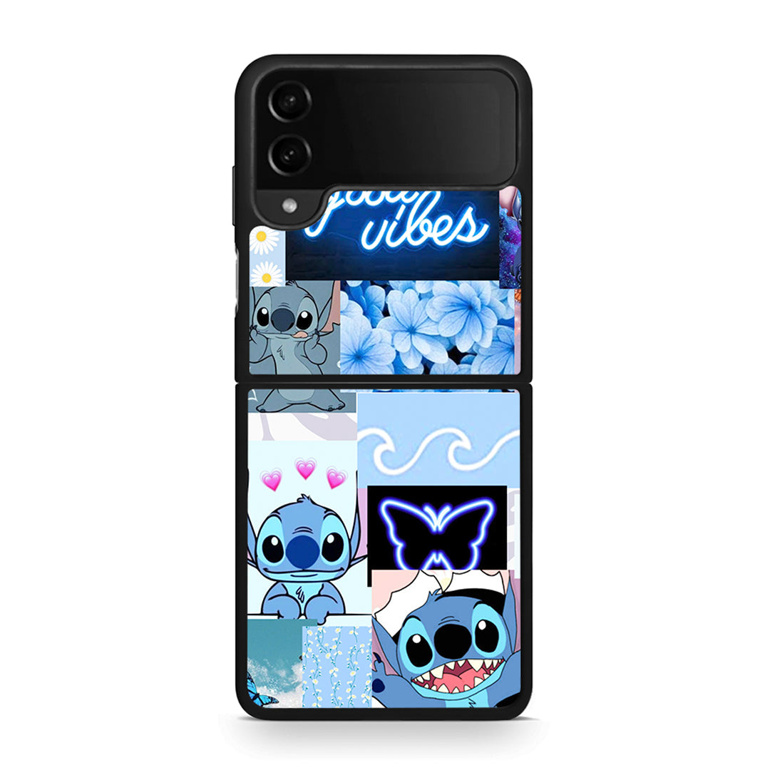 Samsung Galaxy Z Flip4 Collage Good Vibes Θήκη Αγίου Βαλεντίνου από τη Smartfits με σχέδιο στο πίσω μέρος και μαύρο περίβλημα | Smartphone case with colorful back and black bezels by Smartfits