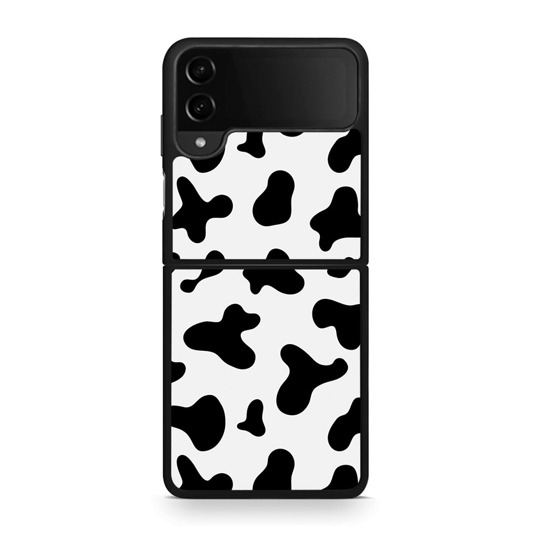 Samsung Galaxy Z Flip4 Cow Print θήκη από τη Smartfits με σχέδιο στο πίσω μέρος και μαύρο περίβλημα | Smartphone case with colorful back and black bezels by Smartfits