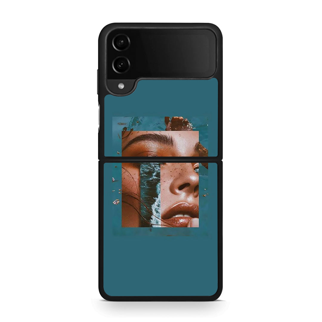 Samsung Galaxy Z Flip4 Cry An Ocean θήκη από τη Smartfits με σχέδιο στο πίσω μέρος και μαύρο περίβλημα | Smartphone case with colorful back and black bezels by Smartfits