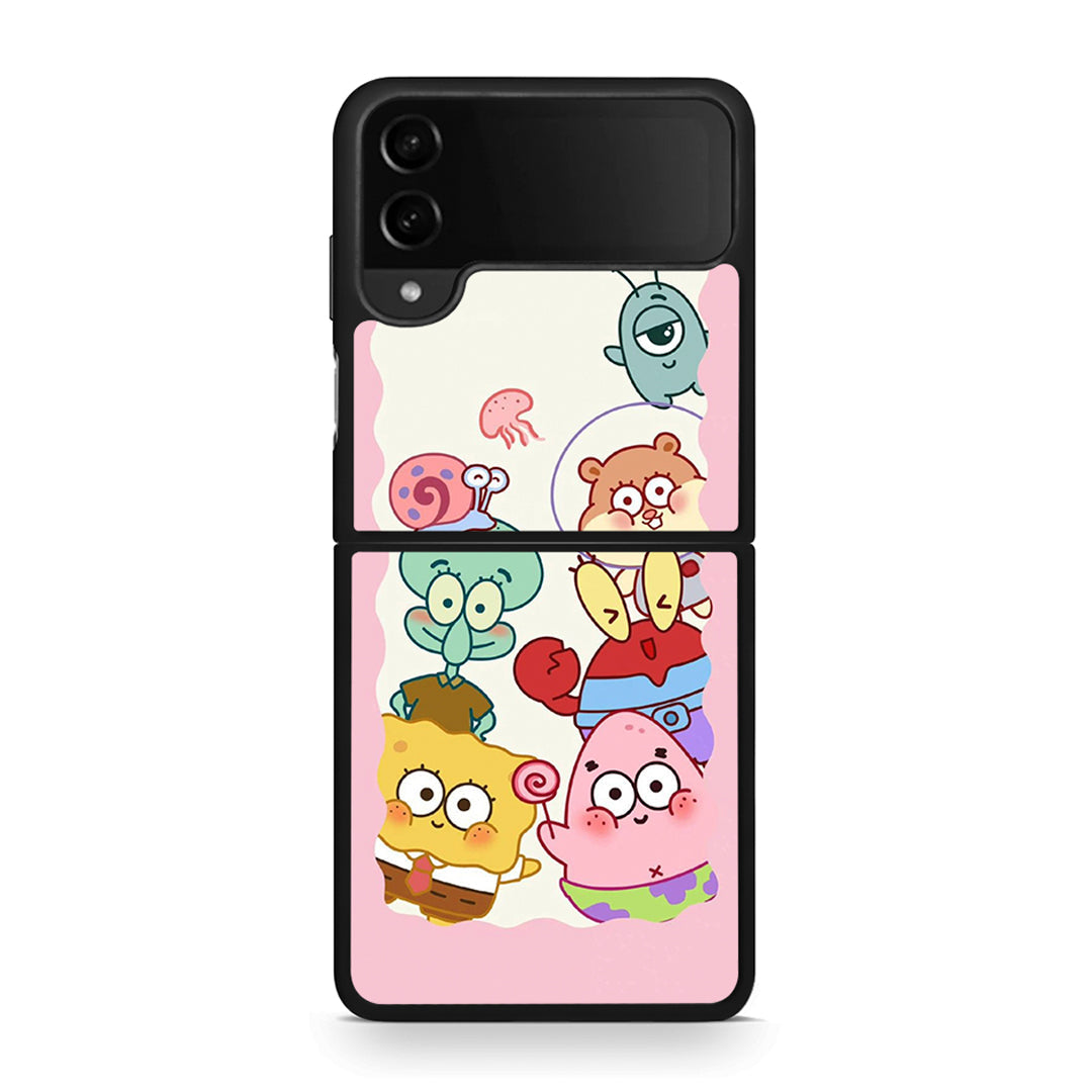 Samsung Galaxy Z Flip4 Cute Companion θήκη από τη Smartfits με σχέδιο στο πίσω μέρος και μαύρο περίβλημα | Smartphone case with colorful back and black bezels by Smartfits