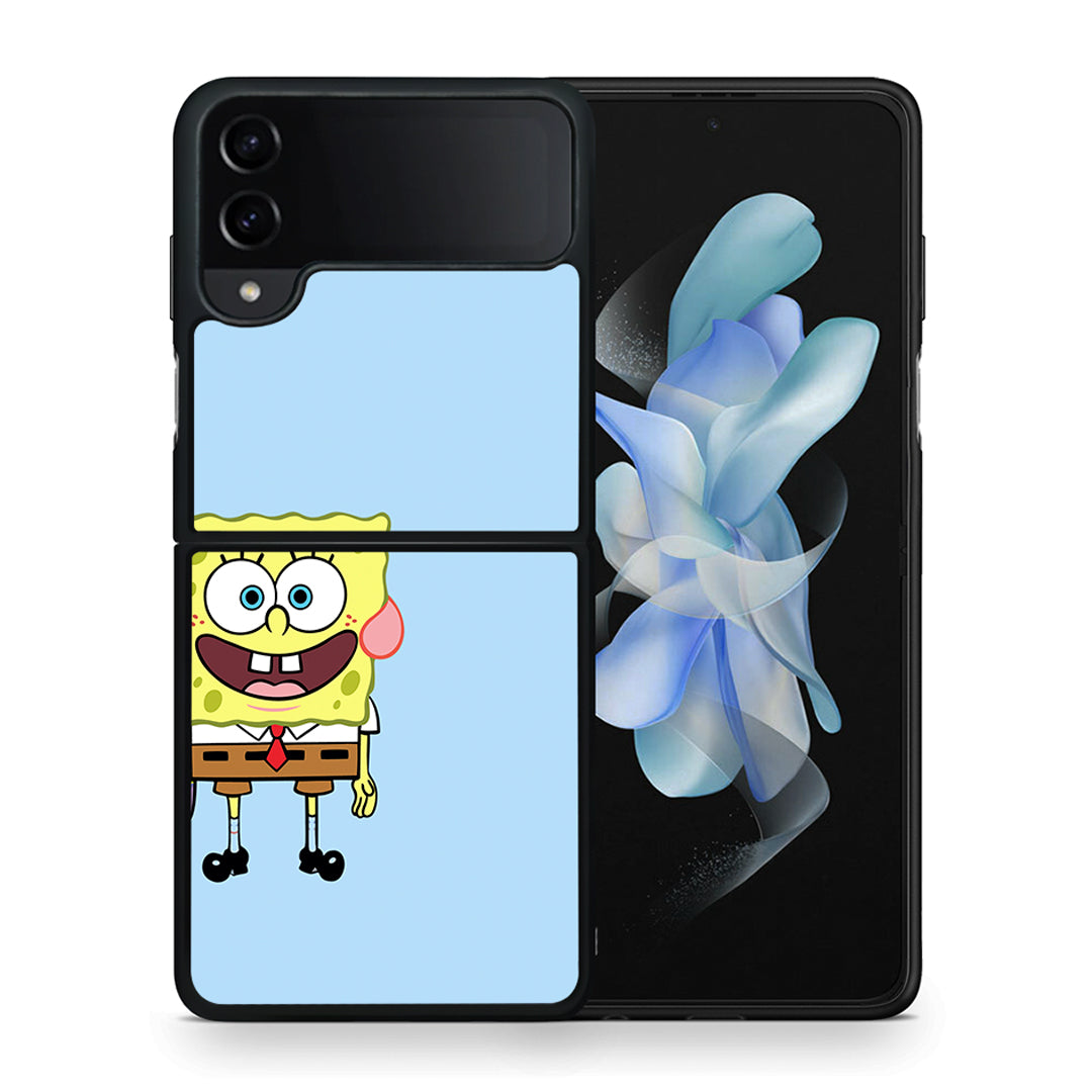 Θήκη Samsung Galaxy Z Flip4 Friends Bob από τη Smartfits με σχέδιο στο πίσω μέρος και μαύρο περίβλημα | Samsung Galaxy Z Flip4 Friends Bob case with colorful back and black bezels